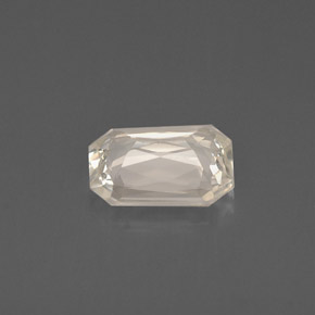 Safira branco natural 0,87ct, corte esmeralda, VVS-VS