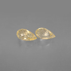 Pedras preciosas de safira amarelo natural de  ct, briolete, VVS