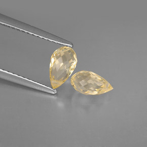 Pedras preciosas de safira amarelo natural de  ct, briolete, VVS