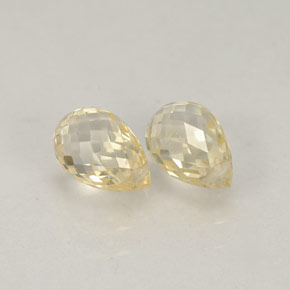 Pedras preciosas de safira amarelo natural de  ct, briolete, VVS