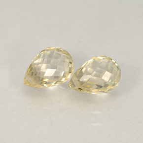 Pedras preciosas de safira amarelo natural de  ct, briolete, VVS