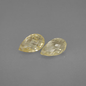 Pedras preciosas de safira amarelo natural de  ct, briolete, VVS-VS