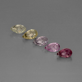 Pedras preciosas de safira multicolorido natural de  ct, briolete, VVS