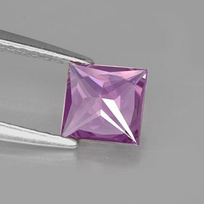 Safira violeta natural 0,71ct, quadrado, VVS