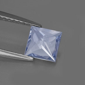 Safira azul natural 0,74ct, quadrado, VVS