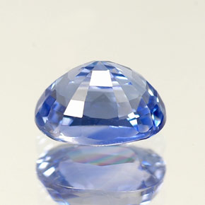 Safira azul natural 1,34ct, corte oval, VVS