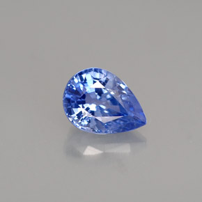 Safira azul natural 0,98ct, formato de pêra, VVS