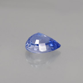 Safira azul natural 0,98ct, formato de pêra, VVS