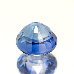 Safira azul natural 1,60ct, corte redondo, VS-SI