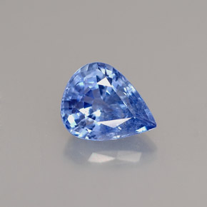Safira azul natural 1,51ct, formato de pêra, VS-SI