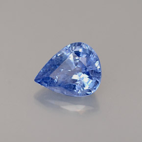 Safira azul natural 1,51ct, formato de pêra, VS-SI