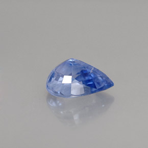 Safira azul natural 1,51ct, formato de pêra, VS-SI