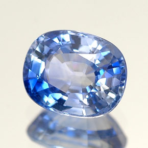 Safira azul natural 1,32ct, almofada cortada, VVS-VS