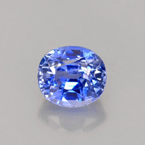 Safira azul natural 1,02ct, corte oval, VVS-VS