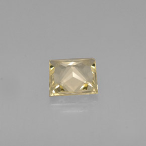 Safira amarelo natural 0,82ct, quadrado, VVS