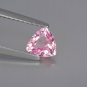 Safira rosa natural 0,64ct, trillion, VS