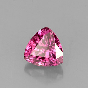 Safira rosa natural 0,71ct, trillion, VVS