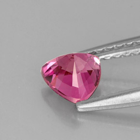 Safira rosa natural 0,71ct, trillion, VVS