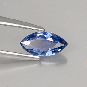 Safira azul natural 0,52ct, marquise, VVS-VS