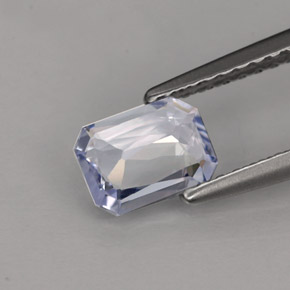 Safira violeta natural 0,77ct, corte esmeralda, VS-SI
