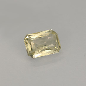 Safira amarelo natural 0,90ct, corte esmeralda, VS-SI