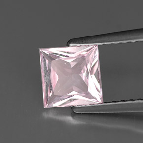 Safira rosa natural 1,00ct, quadrado, VS
