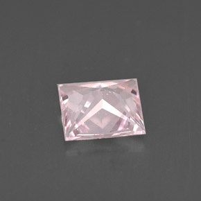 Safira rosa natural 1,00ct, quadrado, VS