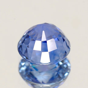 Safira azul natural 1,83ct, corte redondo, IF