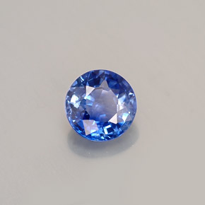 Safira azul natural 0,93ct, corte redondo, VS