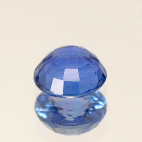 Safira azul natural 0,99ct, corte redondo, VS
