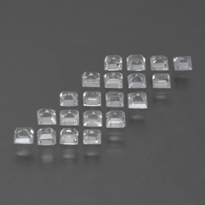 Pedras preciosas de safira branco natural de 1,80 ct, quadrado, VVS-VS