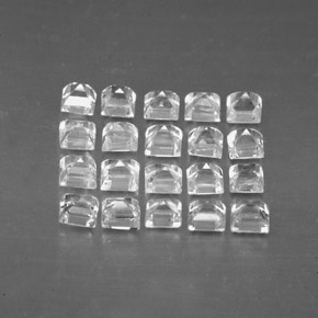 Pedras preciosas de safira branco natural de  ct, quadrado, VVS-VS