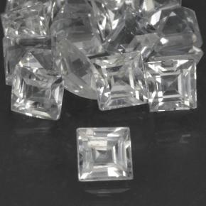 Pedras preciosas de safira branco natural de 1,69 ct, quadrado, VVS-VS