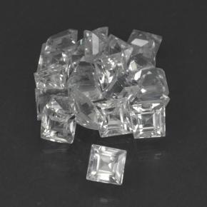 Pedras preciosas de safira branco natural de 1,69 ct, quadrado, VVS-VS