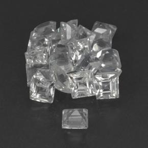 Pedras preciosas de safira branco natural de 1,69 ct, quadrado, VVS-VS