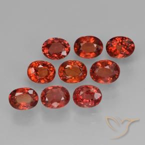 Pedras preciosas de Safira Vermelho brilhante natural de 2.72 ct, oval, VVS-VS