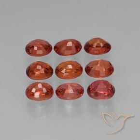 Pedras preciosas de Safira Vermelho brilhante natural de 2.72 ct, oval, VVS-VS