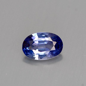 Safira violeta natural 0,52ct, corte oval, VVS