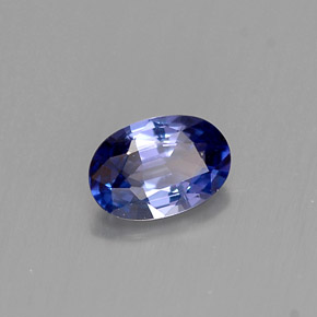 Safira violeta natural 0,52ct, corte oval, VVS