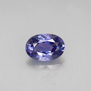 Safira azul natural 0,57ct, corte oval, VS