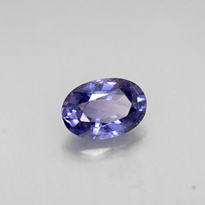Safira azul natural 0,57ct, corte oval, VS