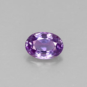 Safira violeta natural 0,57ct, corte oval, VVS