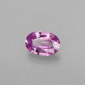 Safira roxo natural 0,57ct, corte oval, VVS-VS