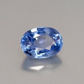 Safira azul natural 1,00ct, corte oval, VS