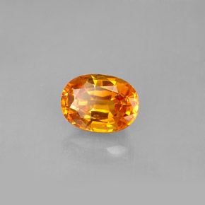 Safira laranja natural 1,81ct, corte oval, VVS
