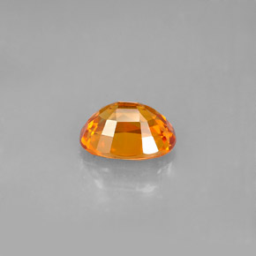 Safira laranja natural 1,81ct, corte oval, VVS