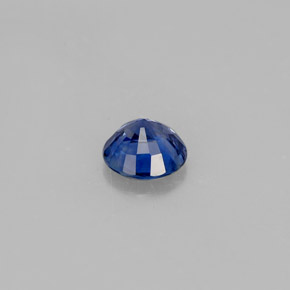 Safira azul natural 0,55ct, corte redondo, VS