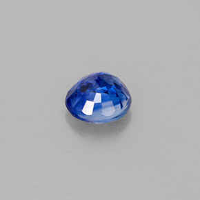 Safira azul natural 0,60ct, corte redondo, VS-SI