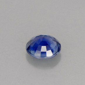 Safira azul natural 0,60ct, corte redondo, VS