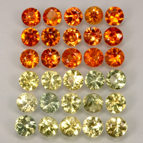 Pedras preciosas de safira multicolorido natural de  ct, corte redondo, VVS